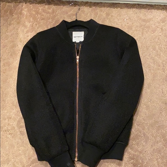 BETTER BE Black Bomber Jacket - Picture 1 of 3